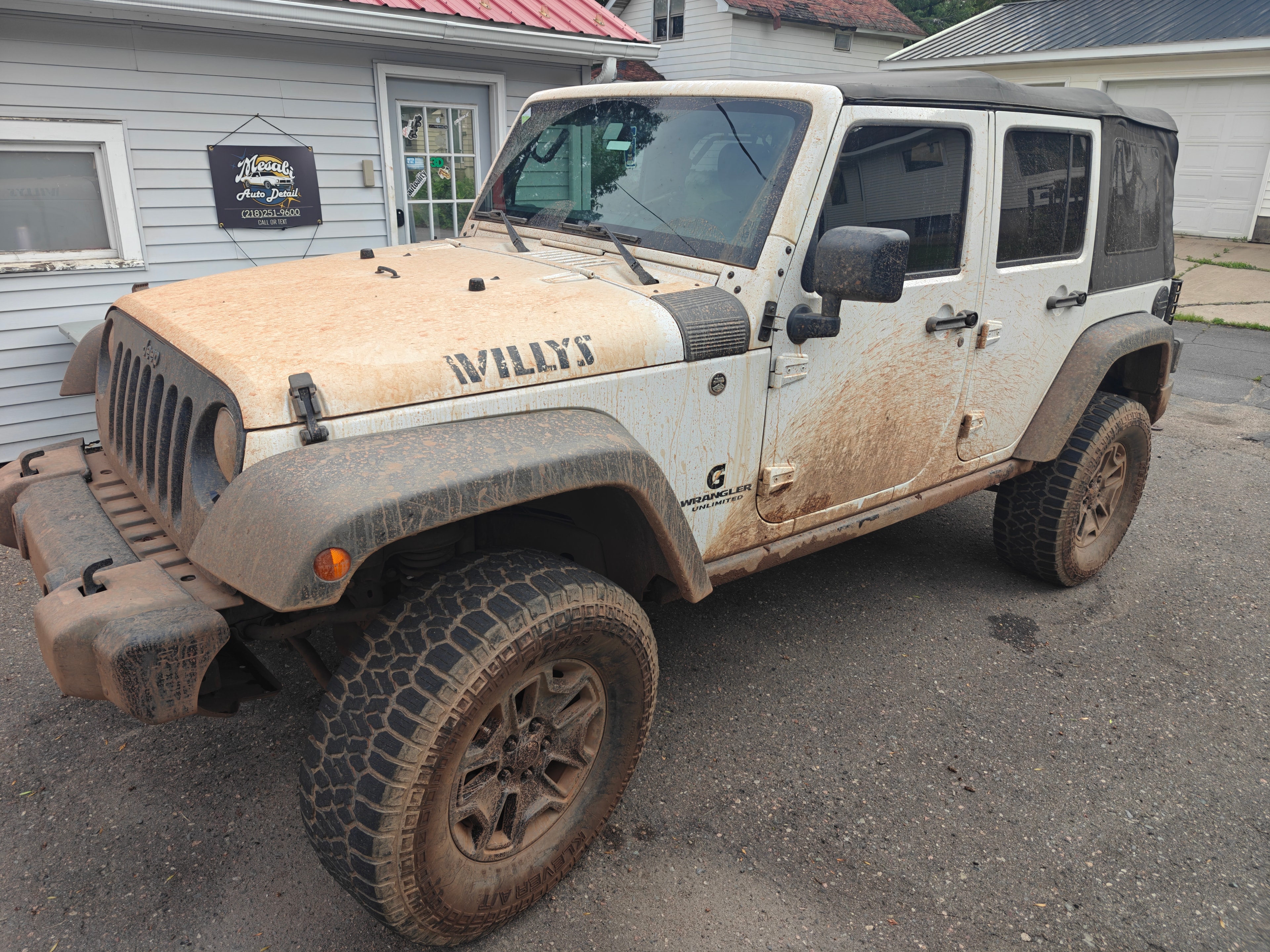 Before — Jeep Wrangler exterior wash and wax