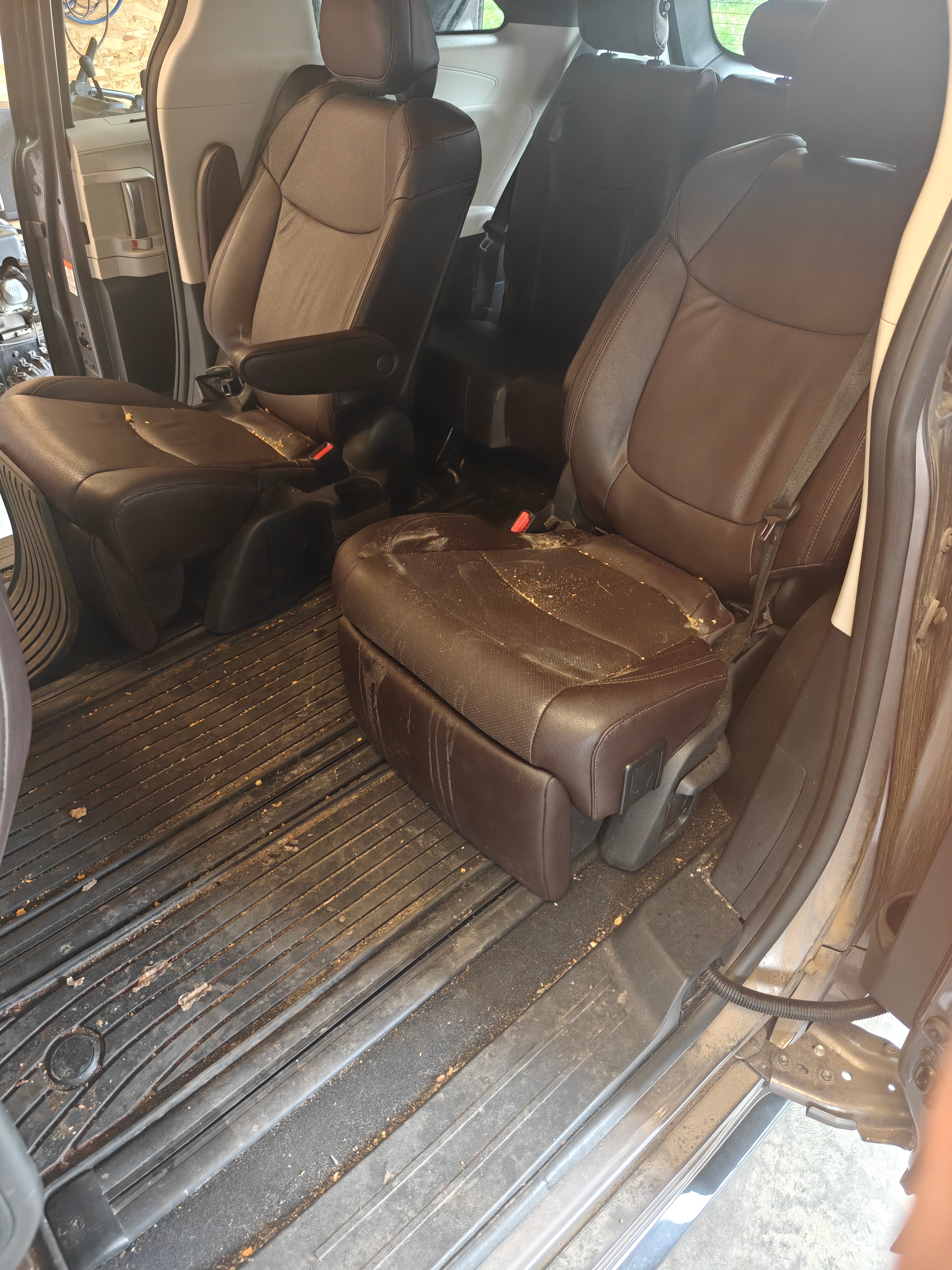 Before — Toyota Sienna interior full detail